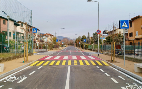 Sono quasi conclusi i lavori di riqualificazione in via Papa Giovanni XXIII a Ponte San Pietro