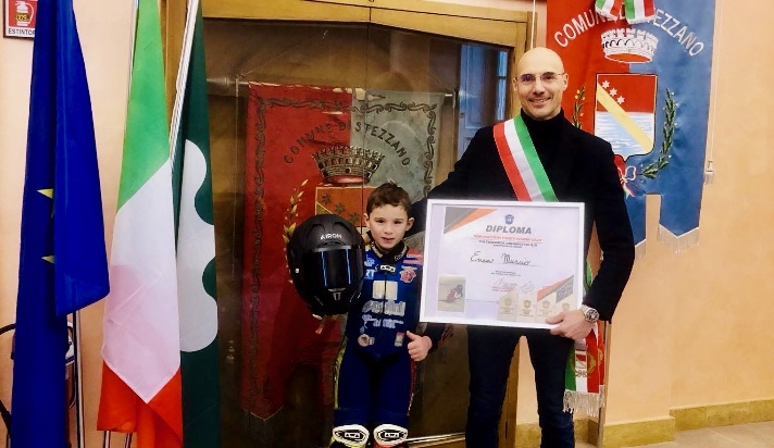 Il piccolo talento Enea Muscio da Stezzano “sgasa” e brilla anche in Spagna