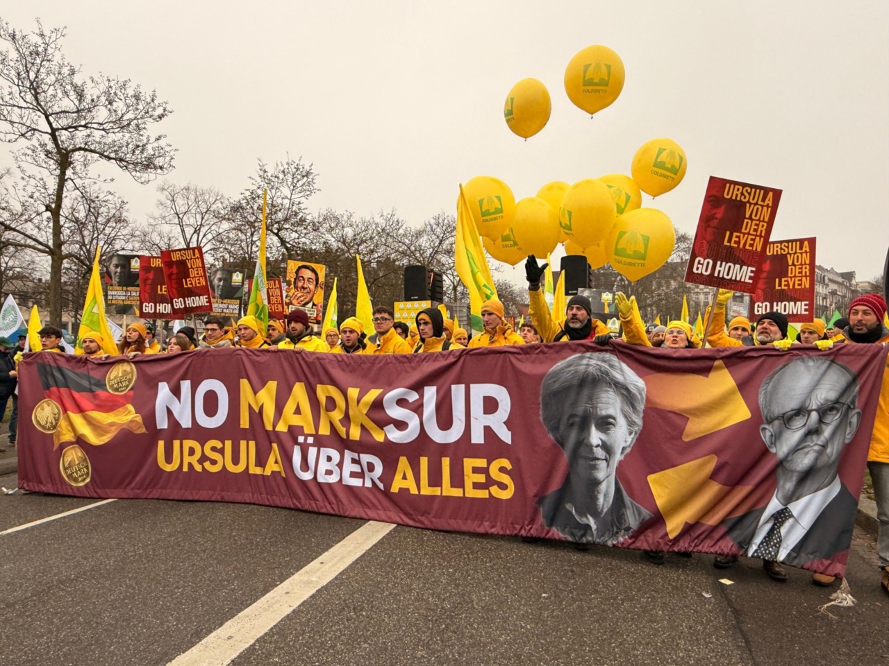 In marcia contro il Mercosur a Strasburgo anche i giovani bergamaschi di Coldiretti: «No a concorrenza sleale»