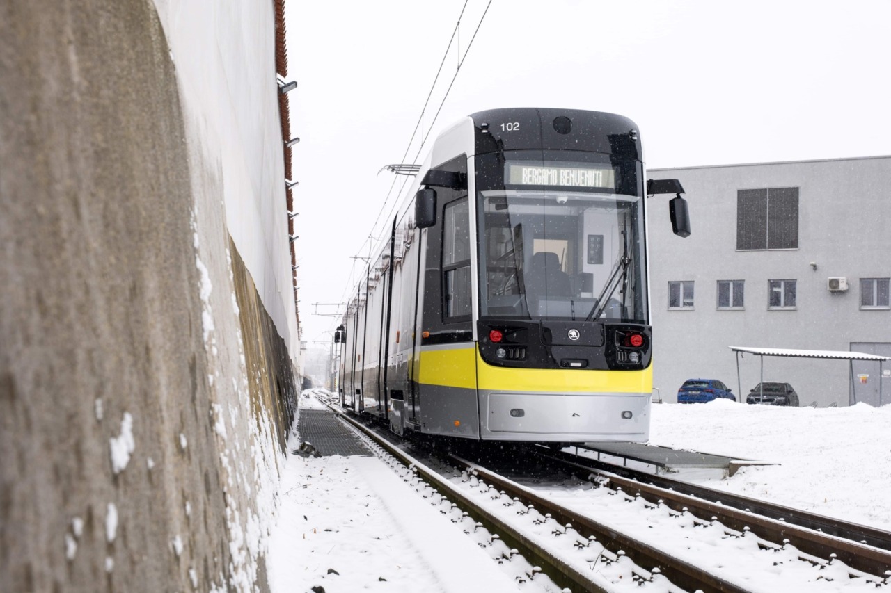 A metà marzo arriva il primo tram Skoda della Linea T2 per la Val Brembana