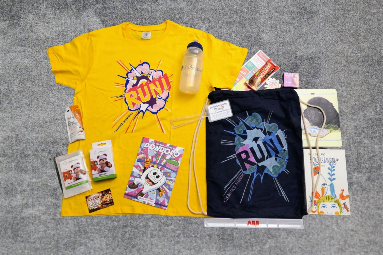 Sacche dipinte a mano dagli alunni e magliette “gold” per la Camozzi Running di domenica 19 aprile