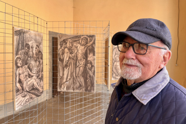 La mostra “Via della Croce” ad Albino e il ricordo di Renato Nembrini, che posò come Gesù