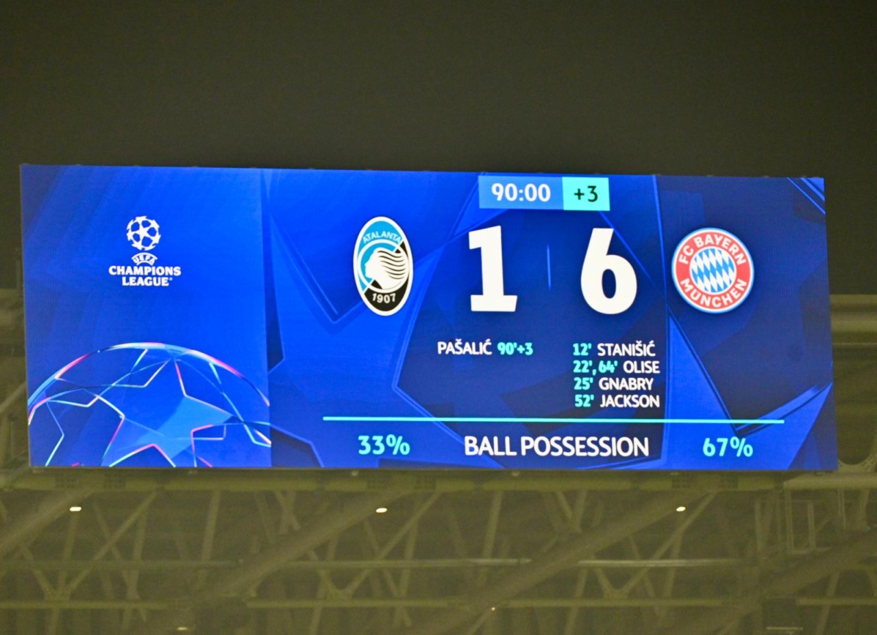 Cronaca di Atalanta-Bayern Monaco 1-6: tedeschi palesemente di un’altra categoria