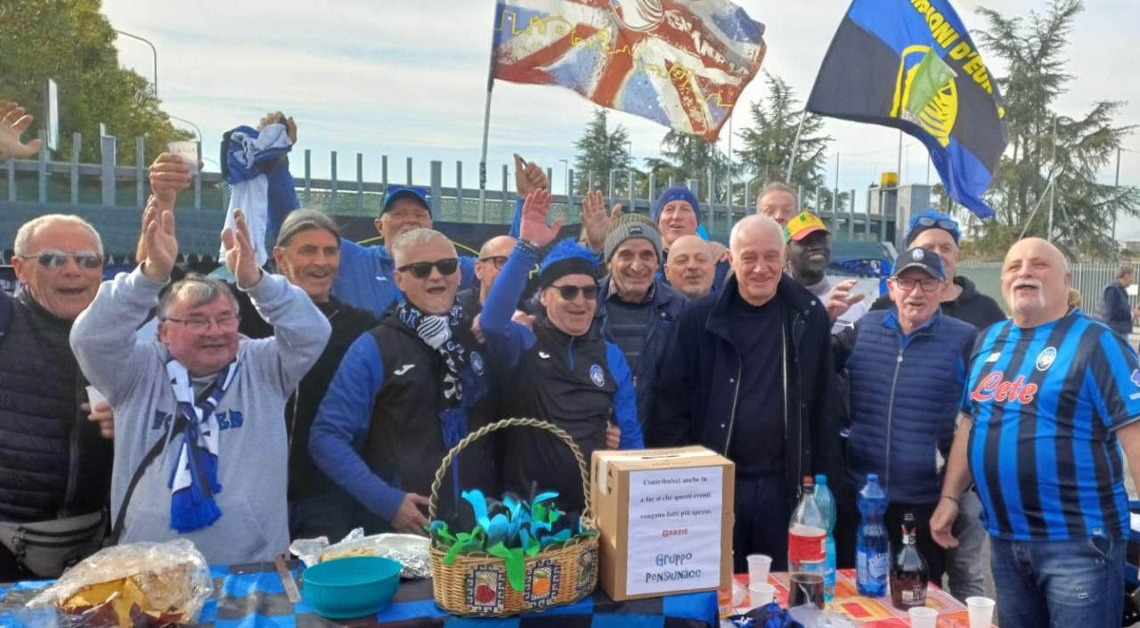 Pasqua nerazzurra a Zingonia: il “Gruppo Pensiunàcc” festeggia con il presidente Percassi