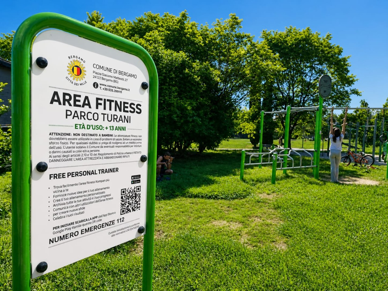 Prosegue la riqualificazione del Parco Turani a Bergamo: dal pozzo artesiano all’area fitness