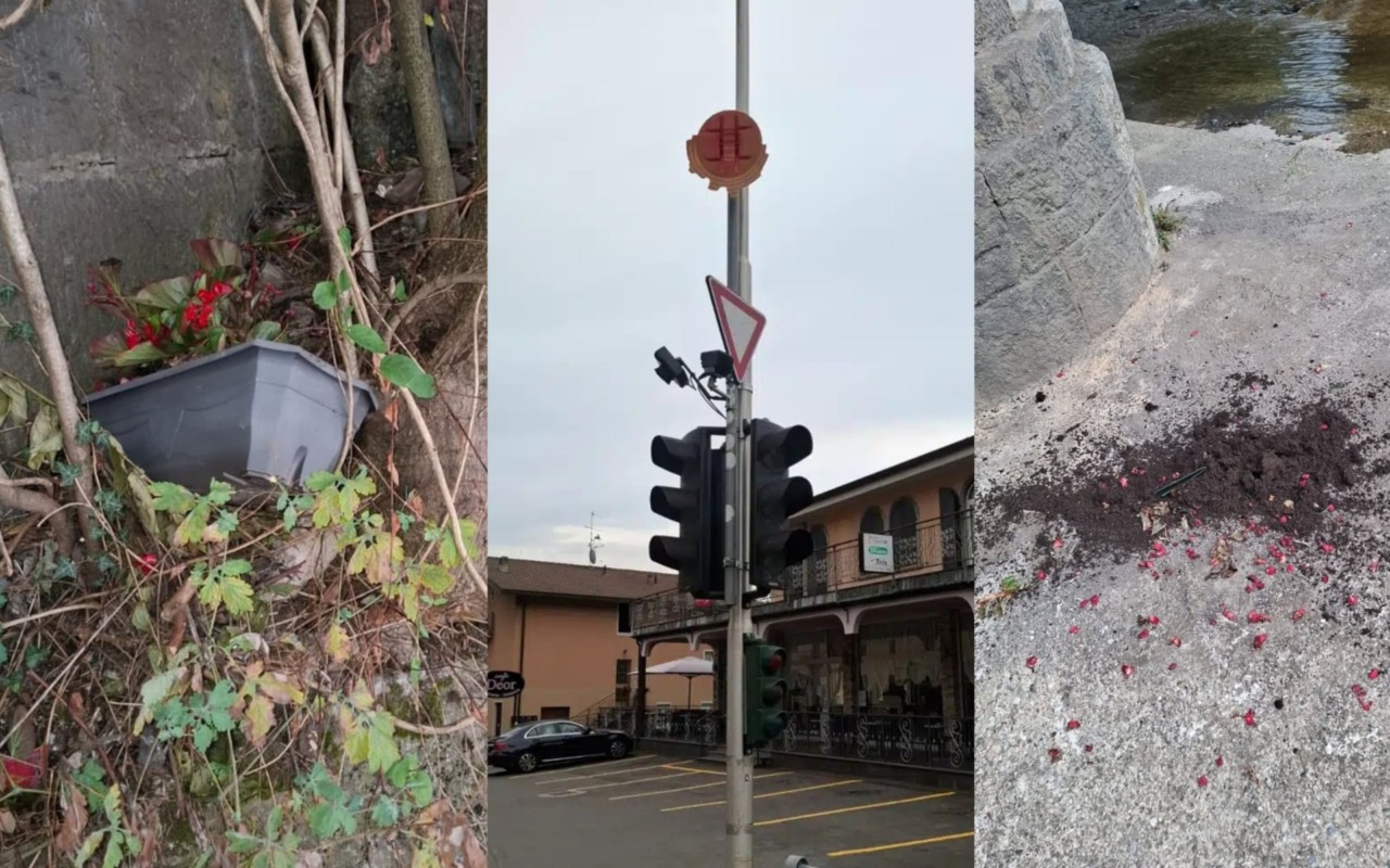 Vandali in azione a Sant’Omobono Terme nel fine settimana: nel mirino arredi urbani e segnaletica stradale