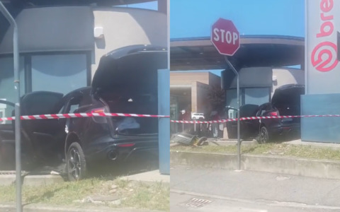 Inseguimento da film tra le vie di Curno: si schiantano contro la portineria della Brembo e fuggono