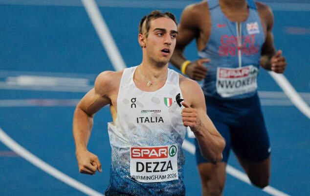 Filippo Dezza fa sognare Brembate Sopra (con una capigliatura stramba): è in finale nei 200 metri