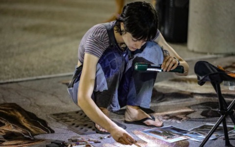 Giulia Monzani di Filago ha fatto il bis: è di nuovo lei la regina dei Madonnari di Grazie