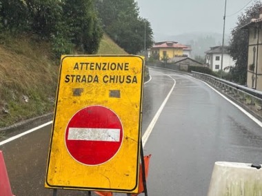 Frana in via Libertà a Parre: presto la visita della Provincia di Bergamo con geologo e tecnico