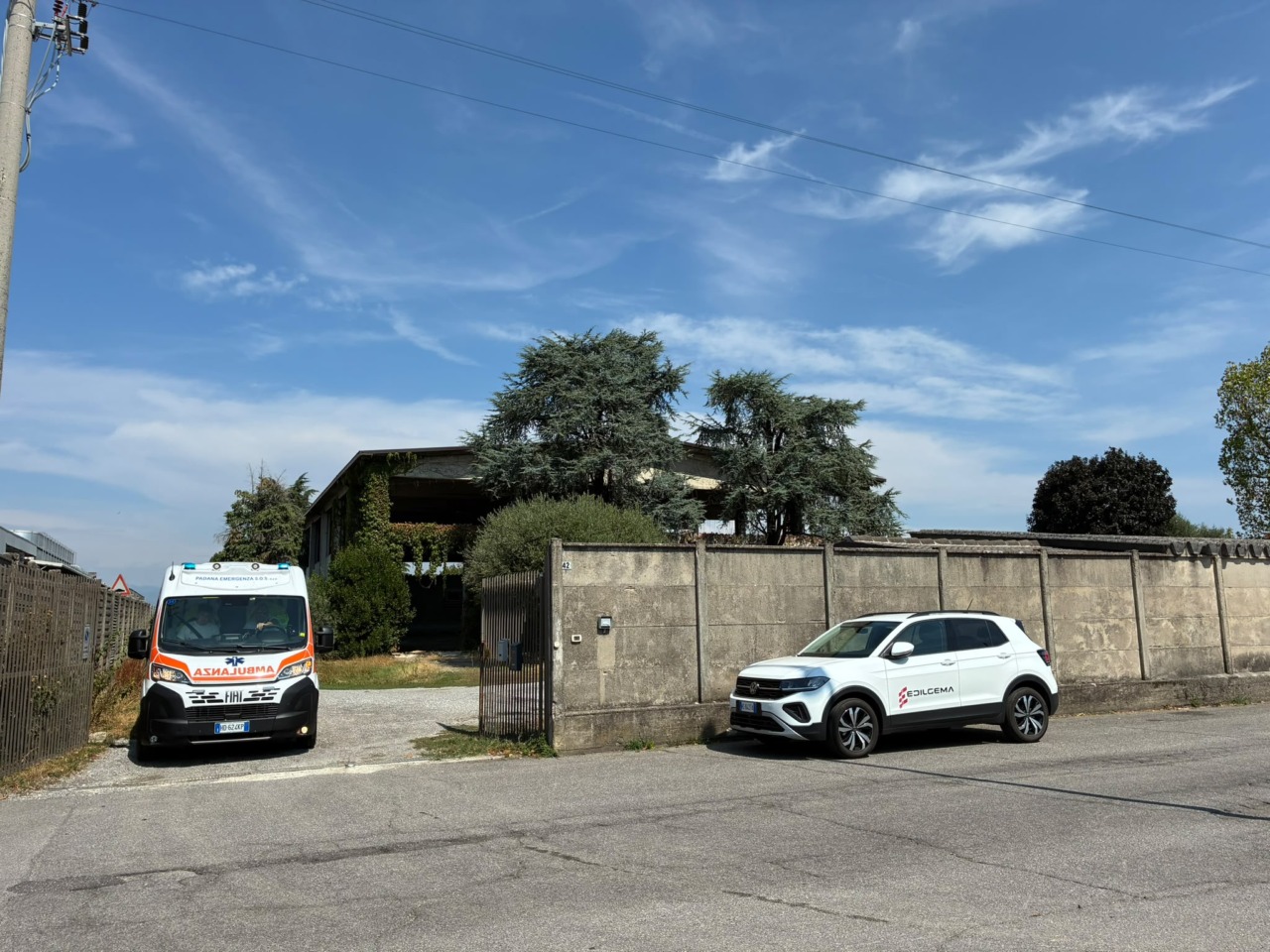 Grave infortunio sul lavoro a Martinengo: operaio di 39 anni colpito da un pezzo della gru