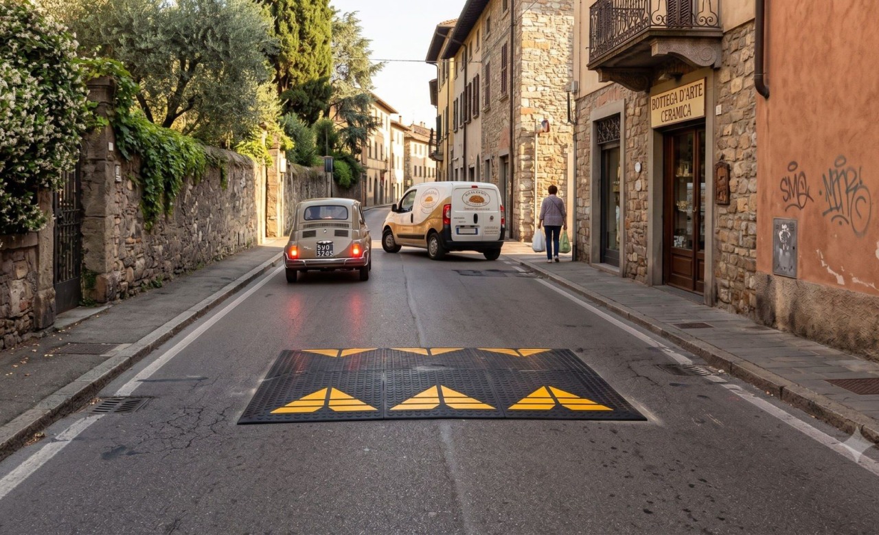Ambulanze costrette a salire sul dosso: è polemica sui cuscini berlinesi installati a Bergamo
