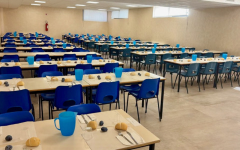 Nuova mensa alle elementari: «A Mozzo abbiamo fatto un investimento per i nostri studenti»