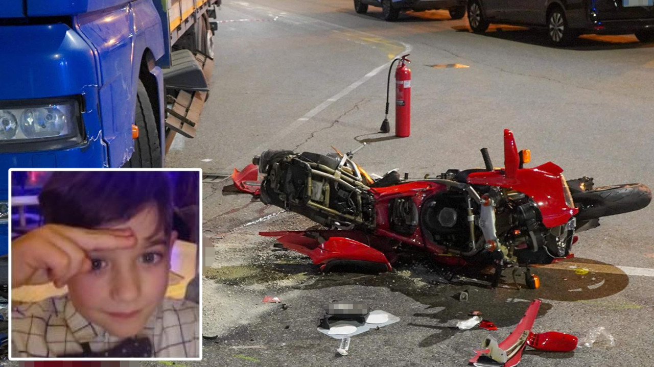 Azzano piange Tommy, morto a soli dieci anni nell’incidente di via Zanica: era in moto col papà